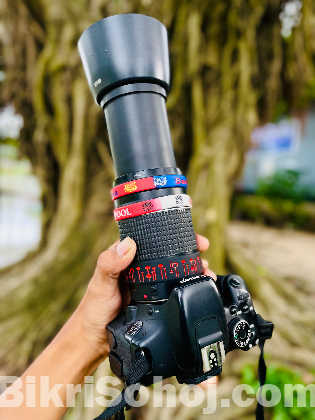 Canon 600D 75-300 zoom lence with box ✅